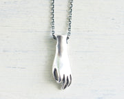 southpaw hand necklace