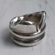 sterling silver sea glass ring pendant