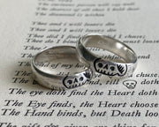 skull wedding rings