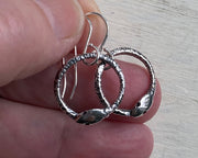 sterling silver ouroboros earrings