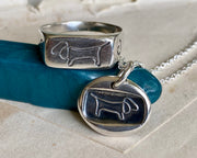 dachshund wax seal necklace