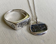 dachshund wax seal jewelry