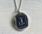 guardian angel wax seal pendant