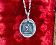 devil and cupid wax seal pendant