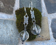 clear quartz earrings