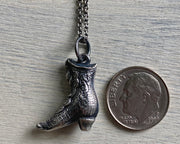 victorian boot necklace