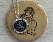 I WILL CLING TO YOU OR I WILL DIE wax seal necklace