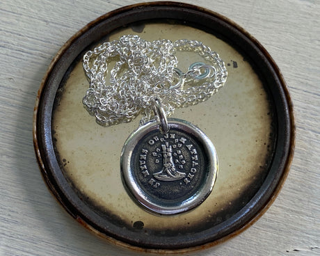 honeysuckle wax seal necklace