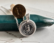 bear me in mind wax seal necklace
