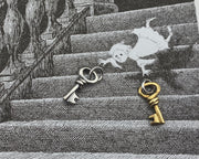 tiny skeleton key pendant