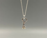 tiny skeleton key necklace