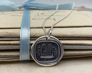 weeping willow wax seal necklace