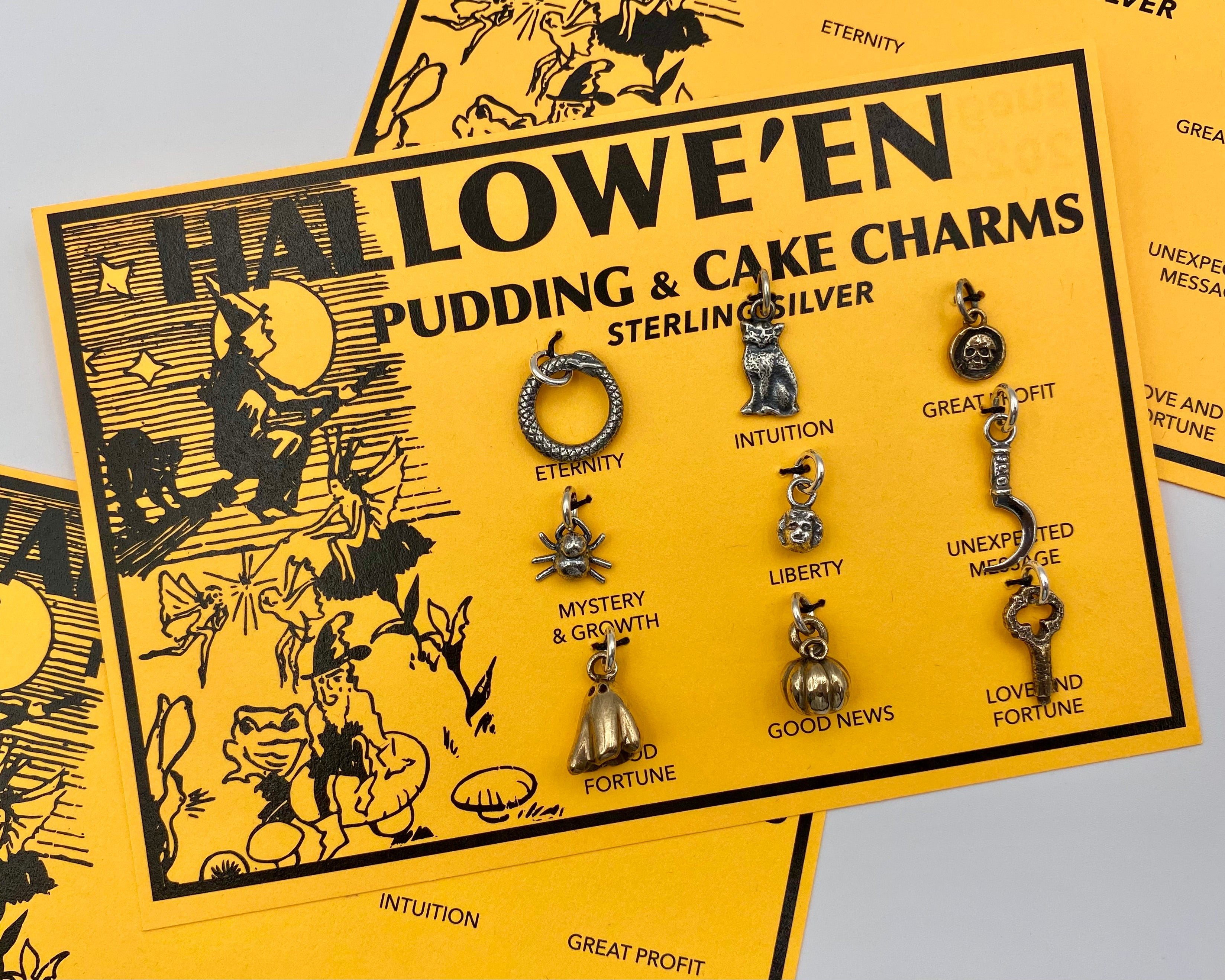 Hallowe'en Pudding & Cake Necklace Charm Set