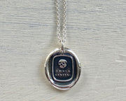 skull omnia vanitas wax seal necklace