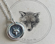 fox wax seal necklace 