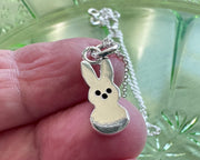 sterling silver bunny necklace
