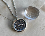 pig wax seal necklace
