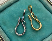 silver or gold serpent hooks