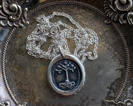 tree wax seal necklace