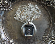 lantern wax seal necklace