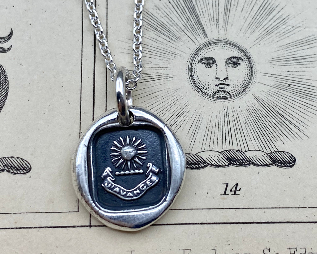 sun wax seal necklace