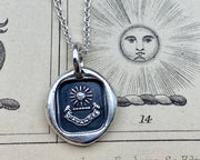 sun wax seal necklace
