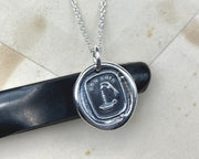 candle wax seal necklace