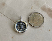 lyre wax seal necklace - I respond - wax seal jewelry