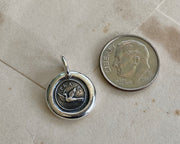 dove wax seal necklace - PEACE - wax seal jewelry