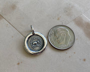 elephant wax seal necklace - believe in yourself - wax seal jewelry