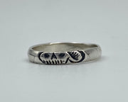 sterling silver mourning ring