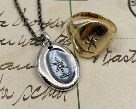 star wax seal necklace