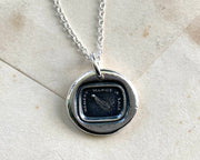 comet wax seal necklace - hereby hangs a tale - wax seal jewelry
