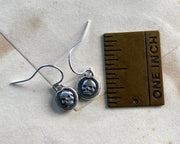 skull earrings - memento mori - wax seal jewelry