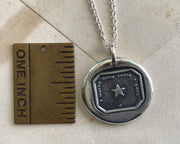 star wax seal necklace pendant - I watch over those I love