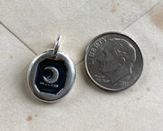 crescent moon wax seal necklace - wax seal jewelry
