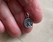 mermaid necklace pendant - tiny - wax seal jewelry