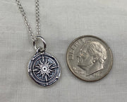 compass wax seal necklace - wax seal jewelry