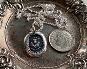 scottish thistle wax seal pendant