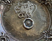 eye wax seal necklace charm