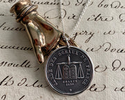 scales of justice wax seal pendant