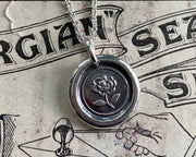 English rose wax seal pendant
