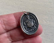 ship and mermaid wax seal necklace - the guardian does not sleep