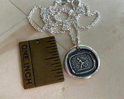 dandy horse bicycle wax seal necklace - we all have our hobbies