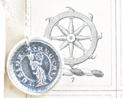 St. Catherine of the wheel wax seal necklace