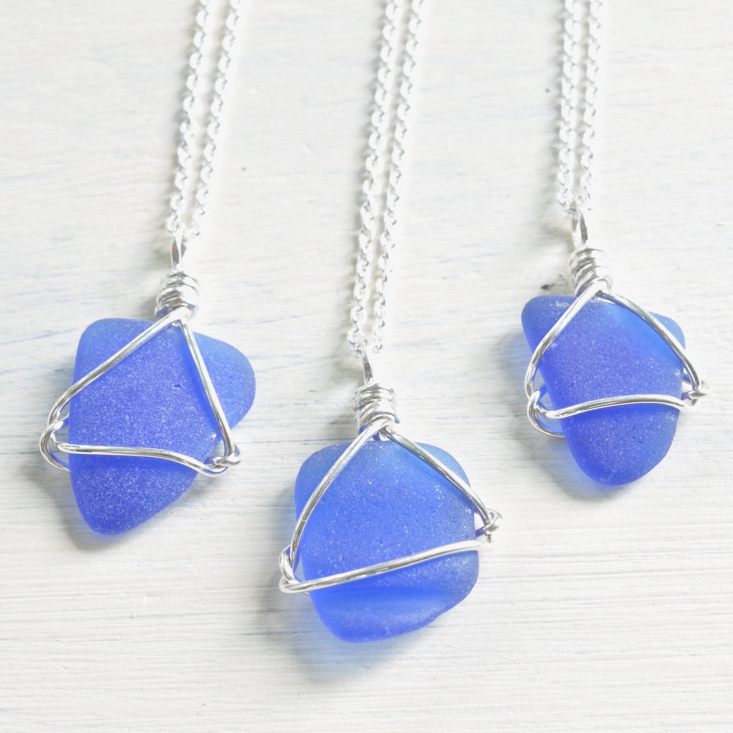 Blue Sea Glass Necklace, Pendant, Italian Sea Glass, Sterling Silver Chain,  Jewellery/jewelry, Recycled, Eco, Gift - Etsy