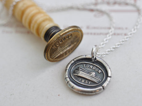 crystal palace wax seal necklace