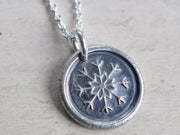 snowflake wax seal pendant