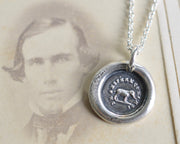 elephant wax seal necklace