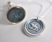 lion and cherub wax seal jewelry